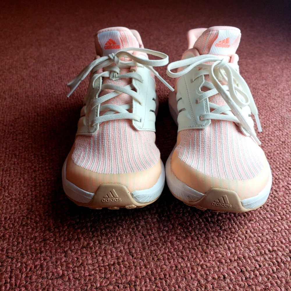 Adidas Pink and White Cloudfoam Shoes - Picture 2 of 5